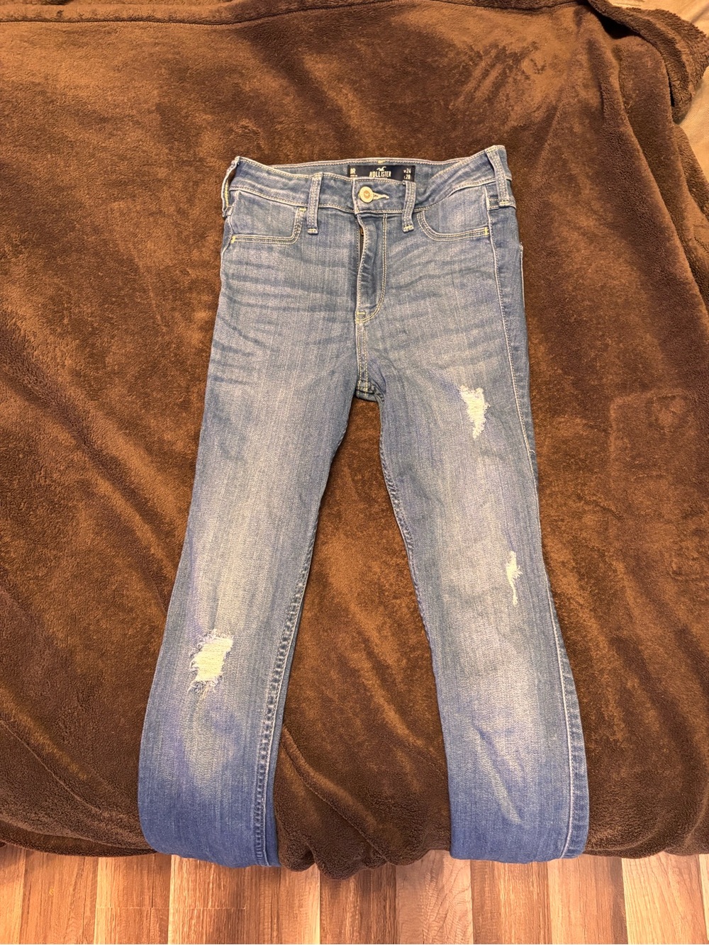 Hollister Light Blue Ripped Skinny Jeans